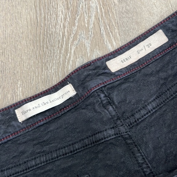 Anthropologie Pilcro Letterpress Serif Jacquard size 32 Black - Picture 6 of 9